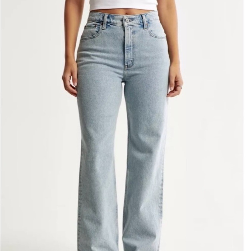 Abercrombie & Fitch The 90's Relaxed Jeans High Rise Plus Size 35 Curve Love - Picture 3 of 12